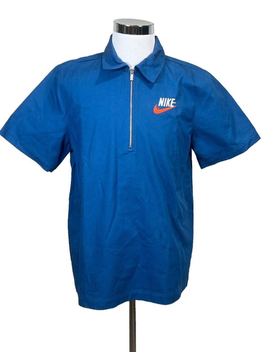NIKE SPORTSWEAR OVERSHIRT RETRO 1/2 HALF ZIP MARINA BLUE DM5283-407 MENS M NWT